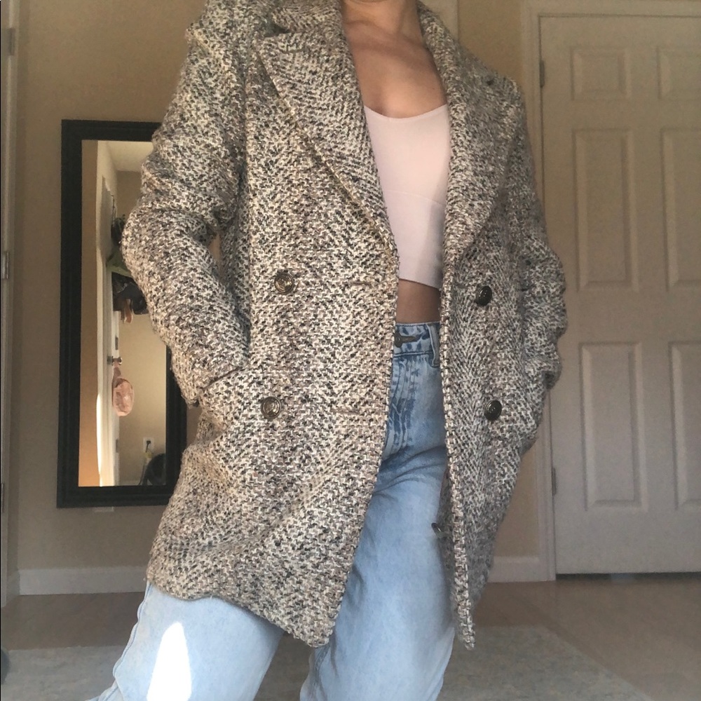 Pavilion petite vintage wool pea tweed coat jacket